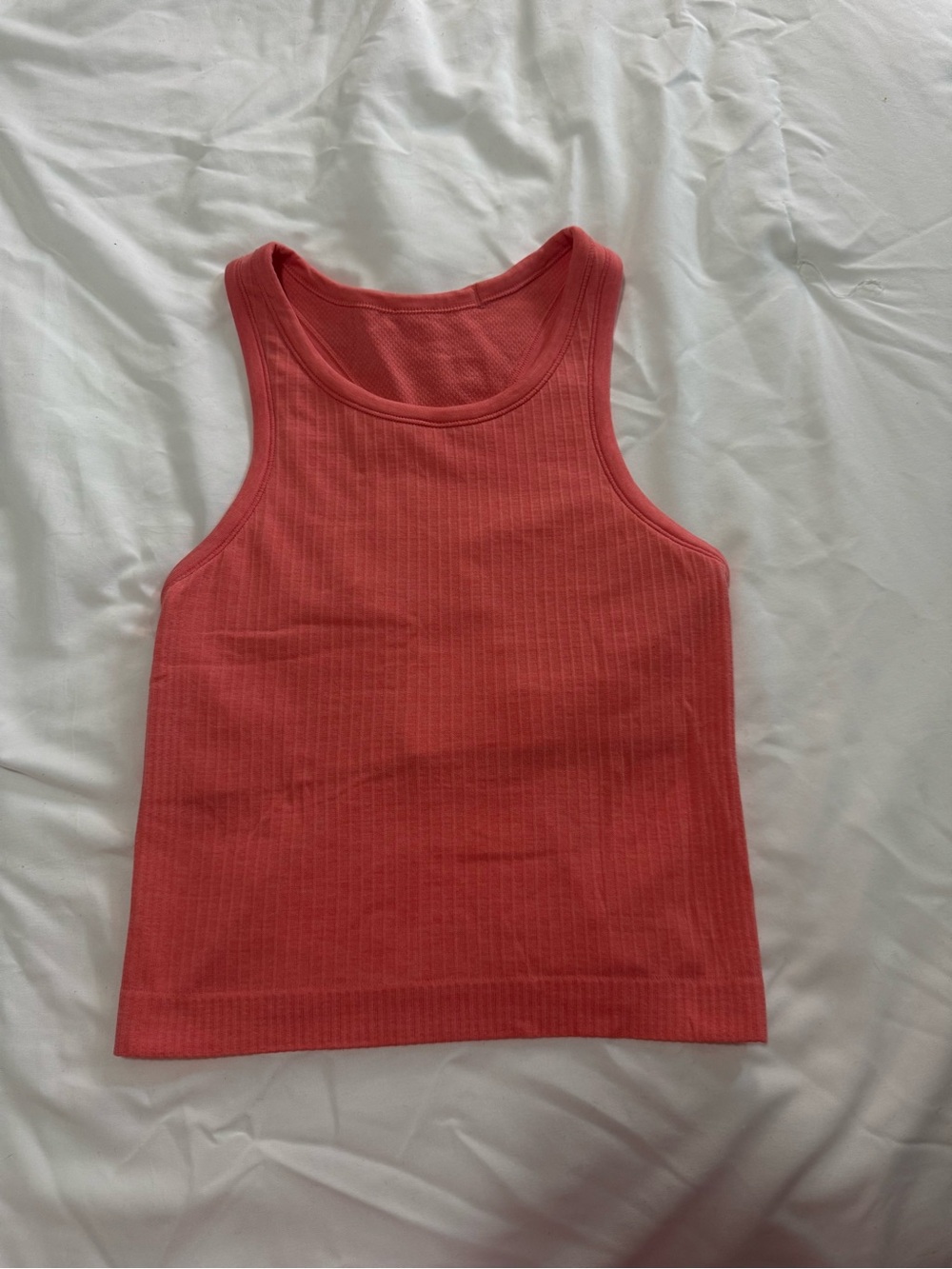 Lululemon Ebb to Street Cropped Racerback Tank Top - Raspberry Cream